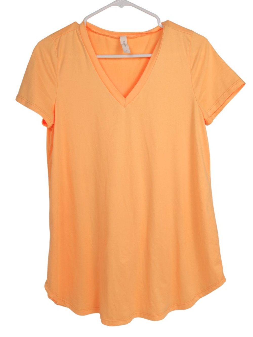 Honey Me Orange V Neck Top Women’s Small Supersoft Short Sleeve Tunic Shirt